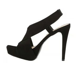 DVF Diane Von Furstenburg Zia Suede Heels - size 9.5 black